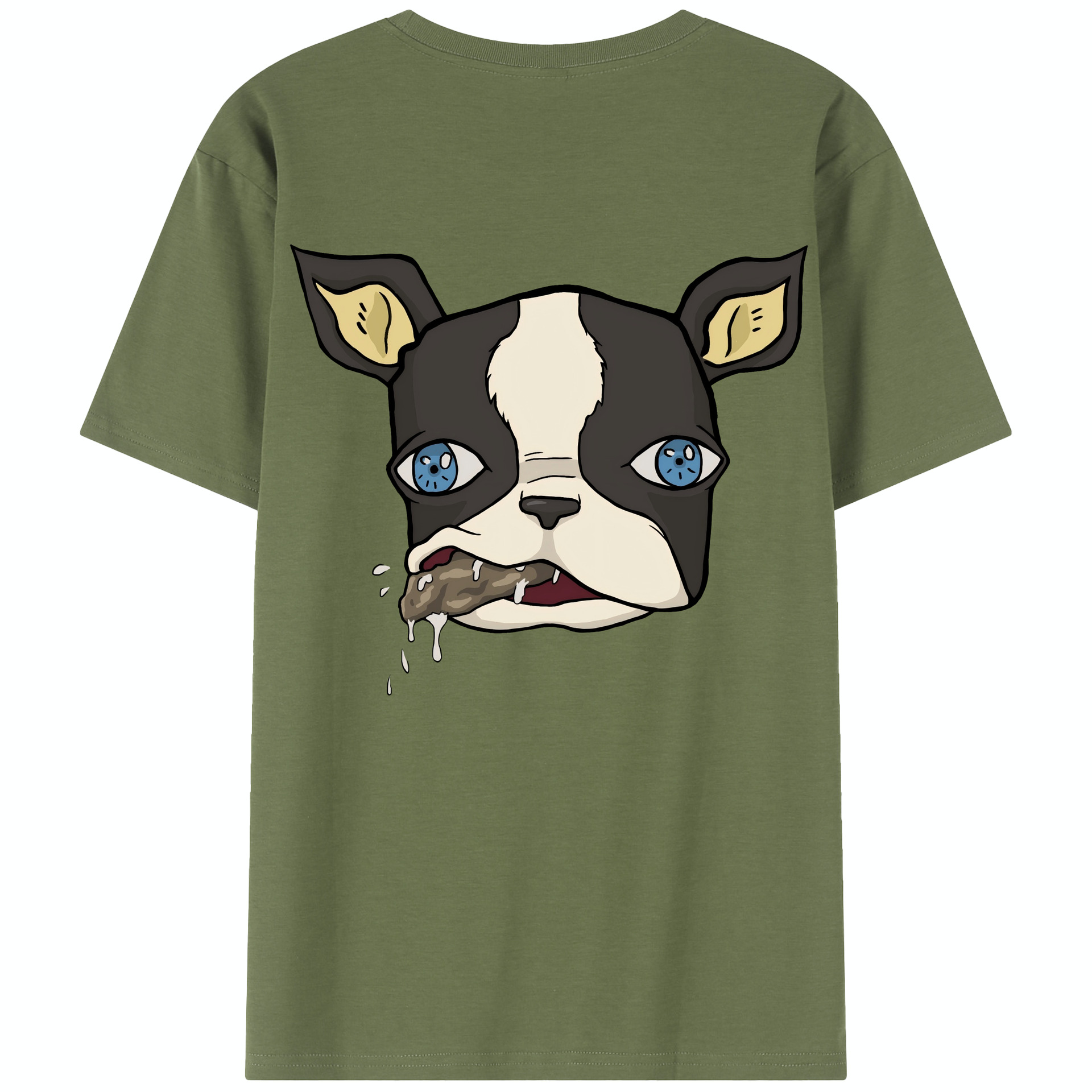（画像用） ジョジョの奇妙な冒険 イギー JoJo's Bizarre Adventure Iggy 綿100％半袖Tシャツ（背面プリント）
